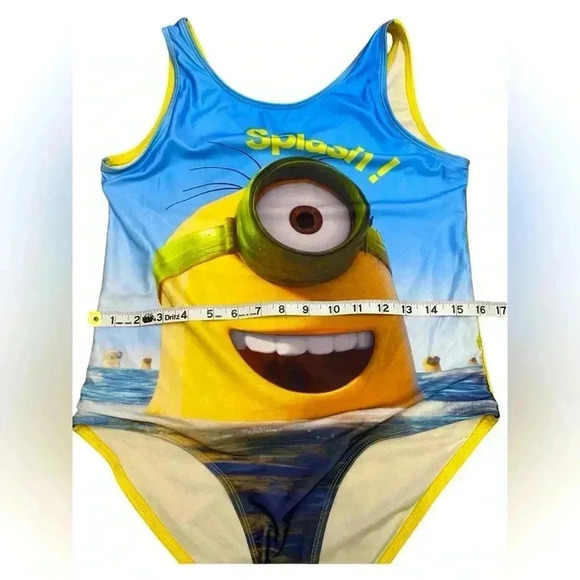NWOT, Minions Illumination Entertainment, Swimsuit, XL, Yellow &Blue ☀️ - Picture 8 of 10